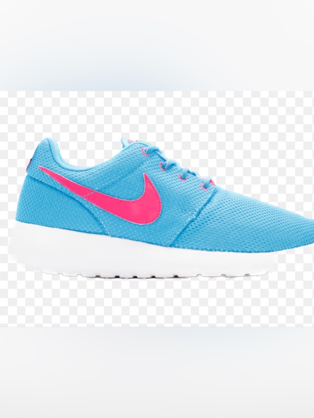 Nike Kids Light Blue Sneaker with Pink Swoosh